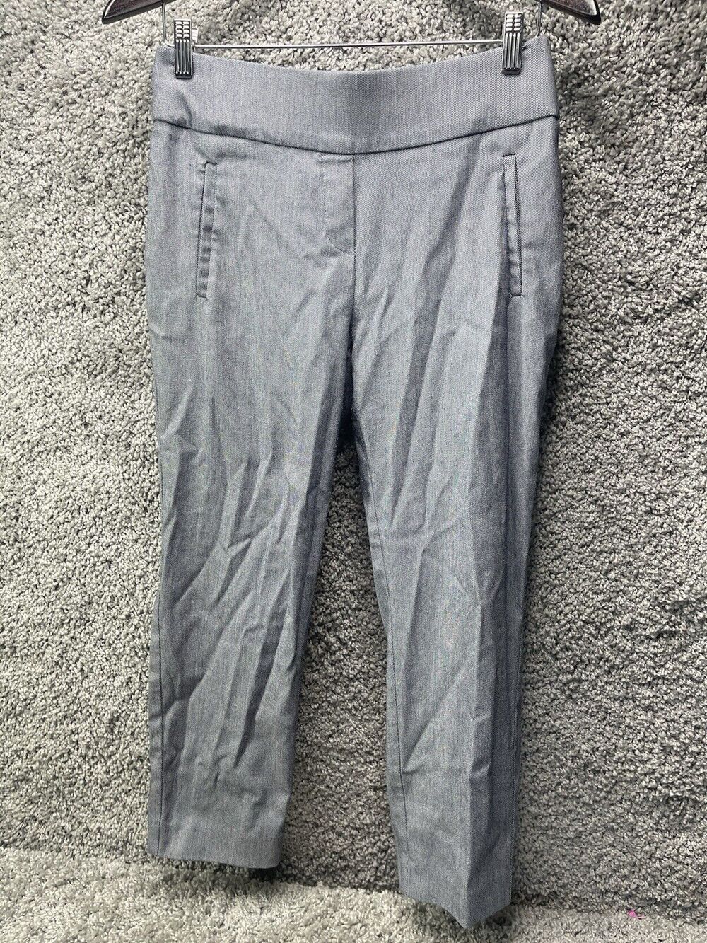 Apt 9 Essentials Size 8 Capri Pants Gray Blue Modern Fit Mid Rise Stylish